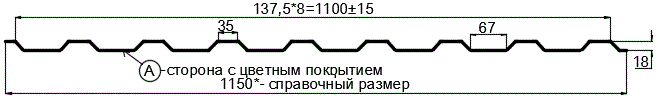 Фото: Профнастил МП20 х 1100 - A (PURETAN-20-8017-0.5) в Пущино