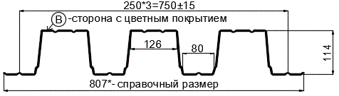 Фото: Профнастил Н114 х 750 - B (ПЭ-01-9003-0.8) в Пущино