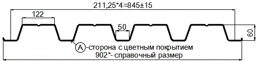 Фото: Профнастил Н60 х 845 - B (PURMAN-20-Citrine-0.5) в Пущино