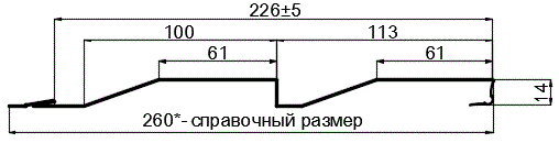 Фото: Сайдинг МП СК-14х226 (ПЭ-01-3011-0.4±0.08мм) в Пущино