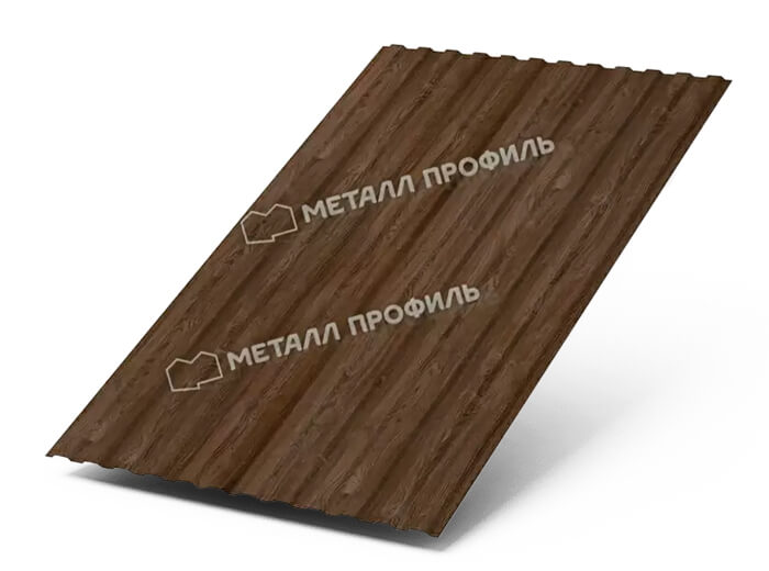 Фото: Профнастил МП10 х 1100 - B (ECOSTEEL_MA_Д-01-МореныйДуб-0.5) в Пущино