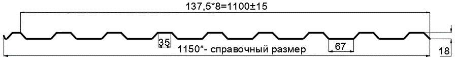 Фото: Профнастил оцинкованный МП20 х 1100 - R (ОЦ-01-БЦ-0.45) в Пущино