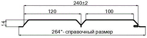 Фото: Софит Lбрус-15х240 (ПЭ-01-7004-0.4±0.08мм) в Пущино