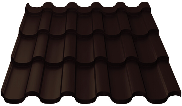 Фото: Металлочерепица МП Монтекристо-X (VALORI-20-DarkBrown-0.5) в Пущино