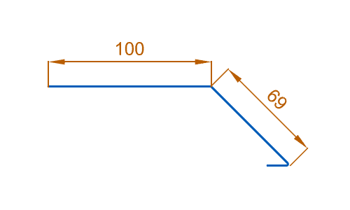 Планка карнизная 100х69х2000 (PURMAN-20-RR32-0.5) в Пущино