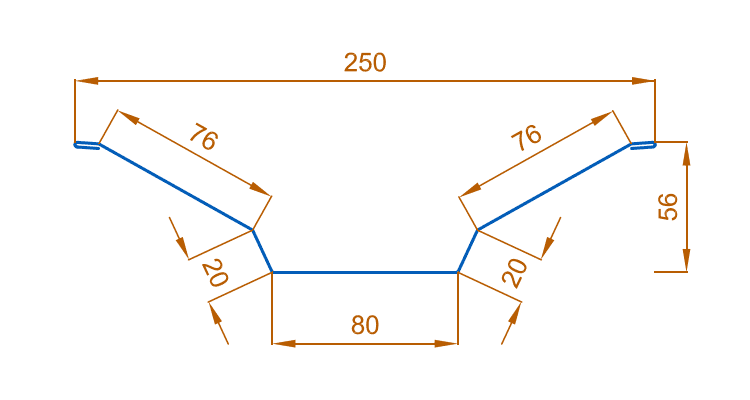 Планка ендовы верхняя 76х76х2000 (ПЭ-01-7024-0.45) в Пущино