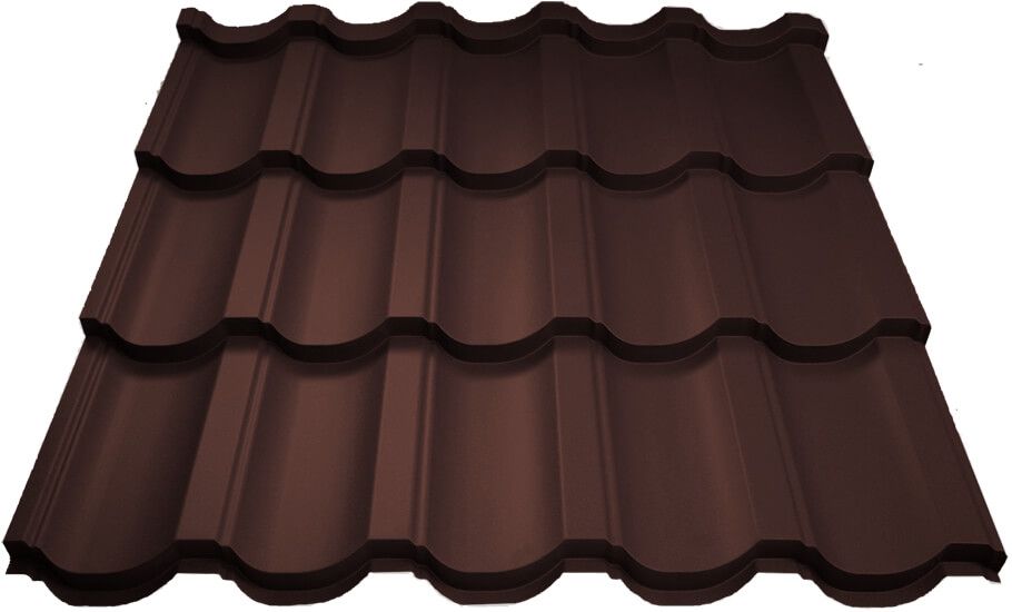 Металлочерепица МП Трамонтана-ML (VALORI-20-Яркий Брауни-0.5)