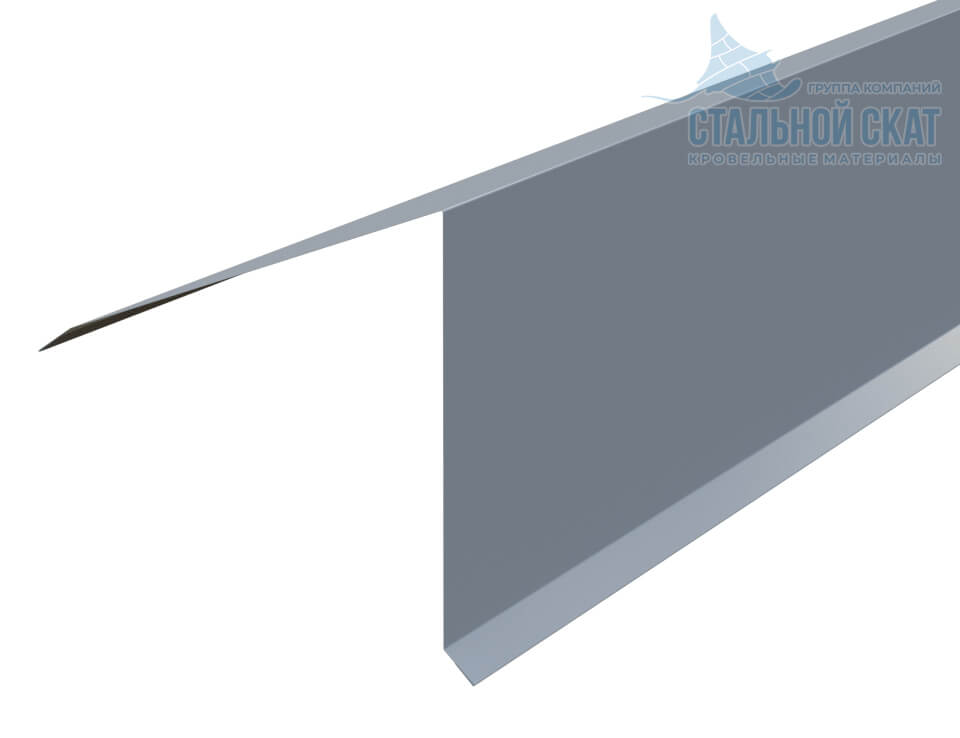 Планка конька кровли односкатной 185х185х2000 NormanMP (ПЭ-01-7004-0.5)