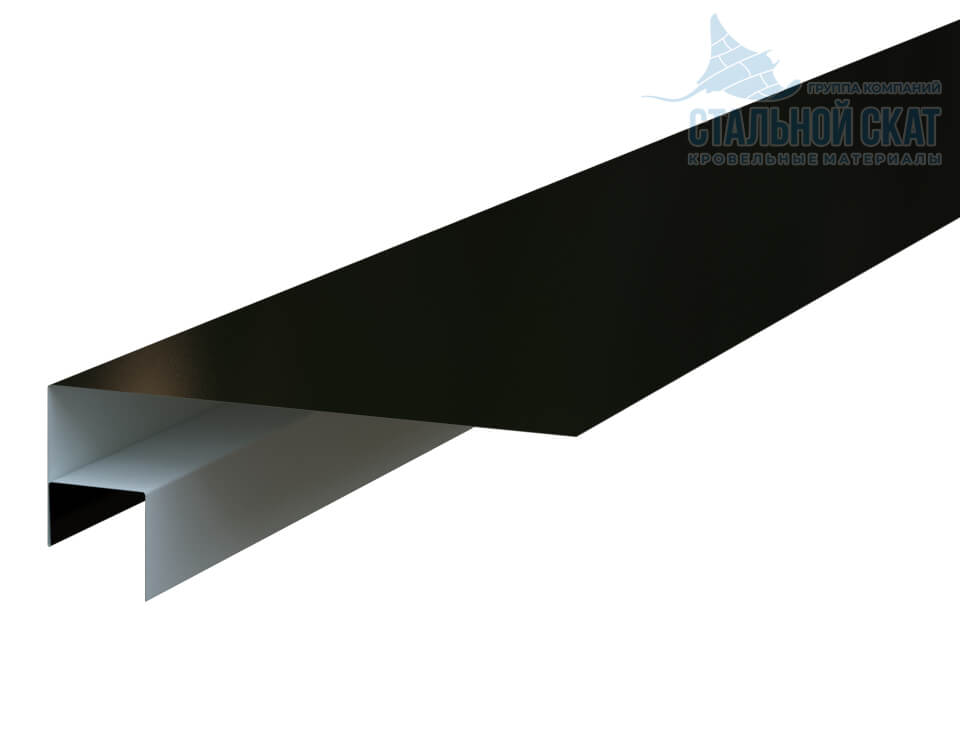 Планка откоса сложная FASTCLICK 175х34х3000 (VikingMP E-20-9005-0.5)
